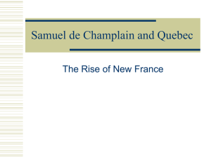 Samuel de Champlain and Quebec