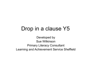 Drop in a clause Y5
