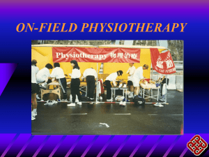 ON-FIELD PHYSIOTHERAPY