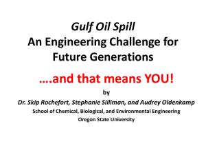 Oil Spill Cleanup - Oregon State University