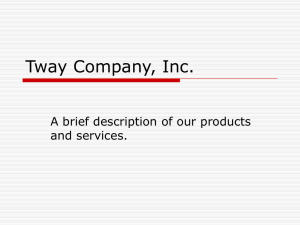 WHERE RIGGING - The Tway Company, Inc.
