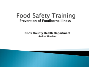 Food Safety Training - ACF Smoky Mountain Chapter