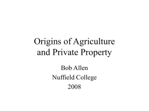 Origins of ag - Nuffield College
