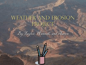 Weather And Erosion Project