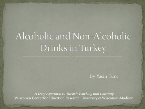 Alcoholic and Non-Alcoholic Drinks ın Turkey