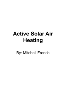Active Solar Air Heating