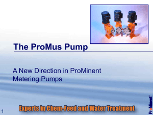 Experts in Chem-Feed and Water Treatment Technical – ProMus