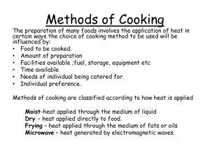 Methods of Cooking - Bohunt School VLE