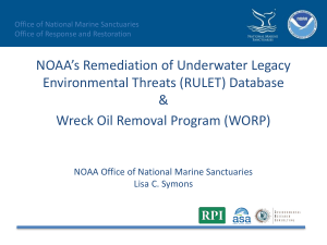 NOAA`s Remediation of Underwater Legacy Environmental Threats
