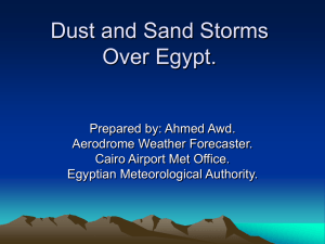 Dust and Sand Storms over Egypt - Northern Africa