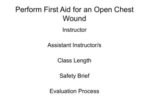 Perform First Aid for an Open Chest Wound