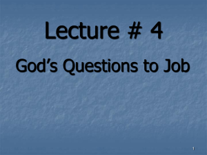 GOD`S QUESTIONS TO JOB - Presenter