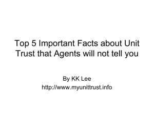 Top 5 Important Facts about Unit Trust that Agents will not tell you