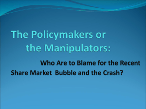 Who Are to Blame for the Recent Share Market