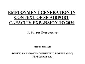 EMPLOYMENT GENERATION IN CONTEXT OF SE AIRPORT