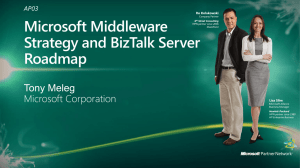 AP03: Microsoft Middleware Strategy and BizTalk Server Roadmap