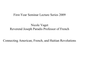 Connecting American, French, and Haïtian revolutions (PPT -1st