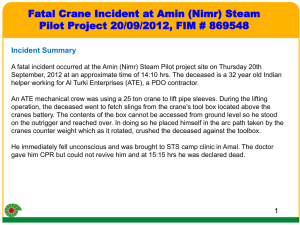 Fatal Crane Incident at Amin (Nimr) Steam Pilot Project 20/09