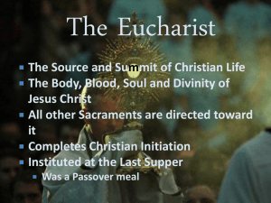 The Eucharist Slides