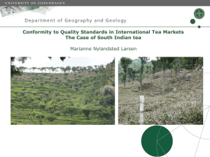 Conformity to Quality Standards in International Tea Markets