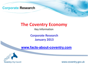 The Coventry Economy - Key Information