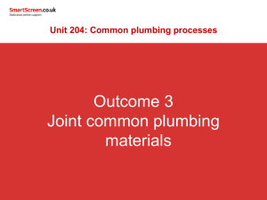 3. Understand how to joint common plumbing materials