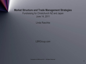 Market Structure and Trade Management Strategies