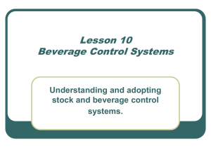 Lesson 10 - Beverage Control Systems