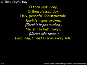 O Thou Joyful Day