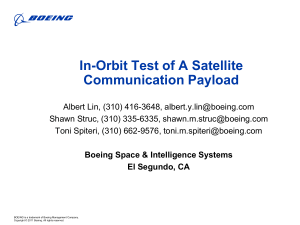 In-Orbit Test of A Satellite Communication Payload