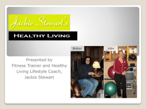 Healthy Eating, Healthy Living - Jackie Stewart`s Personal Training