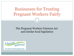 Businesses for Treating Pregnant Workers Fairly