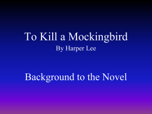 To Kill a Mockingbird Notes Power Point