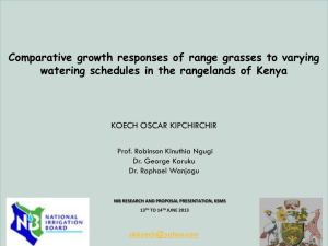 Comparative growth responses of range grasses to varying