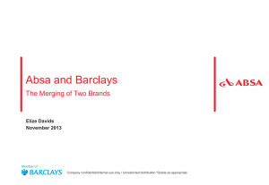 Absa and Barclays: The merging of two brands