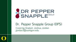 Dr. Pepper Snapple Group (DPS) Covering Analyst: Joshua Jordan
