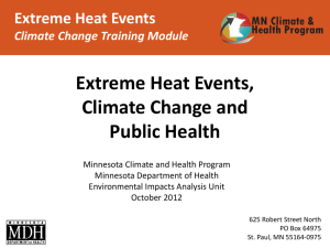 Extreme Heat Events - Minnesota Department of Health