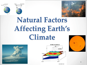 Natural Factors Affecting Earth`s Climate