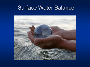 Surface water balance
