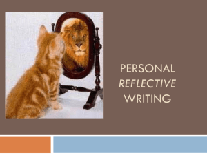 Personal Reflective Writing