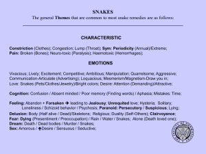 Snakes-remedies - Faculty of Homeopathy