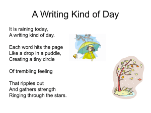 A Writing Kind of Day by Ralph Fletcher