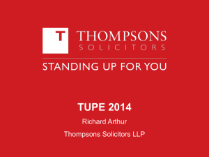 The New TUPE Regulations: a critical analysis contained