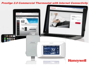 Prestige 2.0 Commercial Thermostat with Internet Connectivity