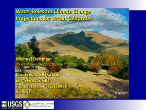 Water-Relevant Climate Change Projections for Urban California