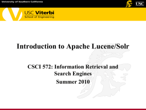 Introduction to Lucene and Solr