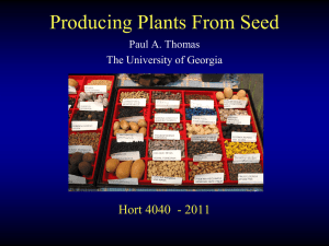Seed Lecture - University of Georgia