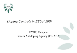 EYOF 2009 Doping Control