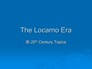 The Locarno Era