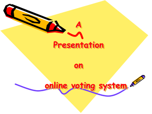 A Presentation on online voting system
